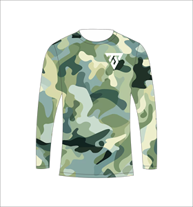 เสื้อยืดแขนยาวลายพรางสีเขียวมะกอกแบบซับลิเมชั่นสำหรับผู้ชาย เหมาะสำหรับการล่าสัตว์ ตกปลา ออกกำลังกาย เล่นกีฬา และฝึกซ้อม - Product Image 5