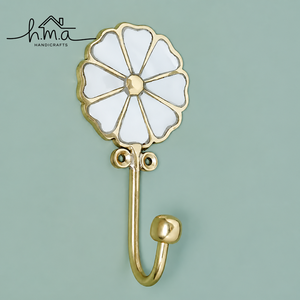 Solid Brass Flower Wall Hook Decorative Modern <b>Coat</b> Hook Heavy Duty Towel <b>Robe</b> Key Hat Bag Hanger Handmade Bathroom Bedroom - Product Image 1