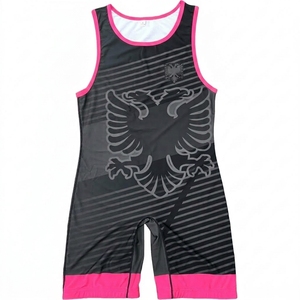 Combinaison de lutte personnalisée pour hommes adultes, logo frontal extensible, polyester sublimé, vêtements d'arts martiaux - Product Image 6