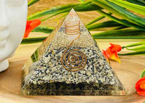 Al por mayor jaspe dálmata orgonita pirámide tallada piedra preciosa árbol vida Reiki curación Feng Shui decoración del hogar amor estilo piedra artesanías - Product Image 5