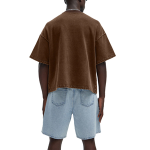 Custom Plus Size Oversized <b>Vintage</b> Washed T Shirt Men Heavyweight Cotton Number <b>Graphic</b> Drop Shoulder Streetwear <b>Tee</b> - Product Image 2