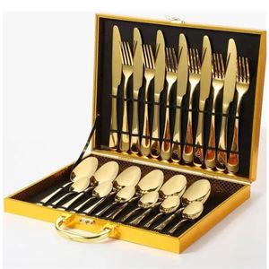 Ensemble de couverts en acier inoxydable de qualité supérieure dans un coffret en bois de luxe, couverts polis miroir pour la maison, l'hôtel, la restauration, la vaisselle de table - Product Image 4