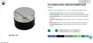 Herramienta de Joyería, Banco de Trabajo Plano de Acero Inoxidable con Base de Goma Antivibración | N.º de artículo: GS-06J-04 - Product Image 3