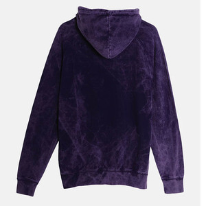 เสื้อฮู้ดสีม่วงสำหรับผู้ชาย ผ้าฝ้าย 100% เฟรนช์เทอร์รี่ ย้อมสีสำเร็จรูป พิมพ์ลาย แบบสวมหัว ถักทอ - Product Image 3