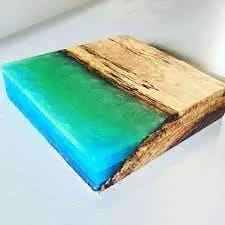 Stylish 6-Piece <b>Wooden</b> Coaster Set Classic ABSorbent High <b>Coffee</b> <b>Table</b> Protector Mats & Pads Epoxy Resin Tabletop Drink Mat Pads - Product Image 3