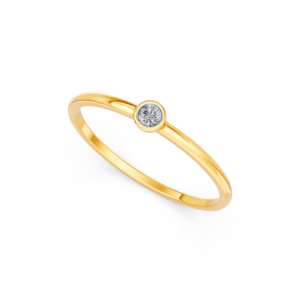 Anillo de Oro Sólido de 14K, 9K, 10K y 18K con Diamante de Laboratorio, Certificado IGI, Fabricante de Joyería Fina Ética, Venta al Por Mayor, RJC OEM ODM R101748 - Product Image 1