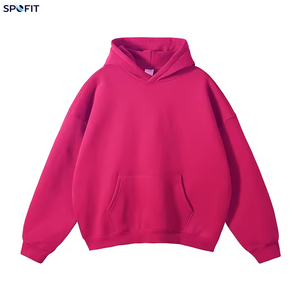 Sweat-shirts épais en coton de haute qualité, unis, lourds, surdimensionnés, personnalisables, sans cordon, grandes tailles, pour hommes, sans cordon, unisexe - Product Image 5