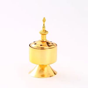 Brûleur à Bakhoor en métal doré de luxe, porte-encens Oud arabe, Mabkhara décorative, décoration de parfum d'ambiance islamique pour la maison - Product Image 4