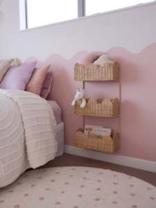 Nouvelle étagère suspendue en rotin pour la décoration enfantine, fabriquée au Vietnam, prix de gros, OEM ODM, plusieurs couleurs. - Product Image 5