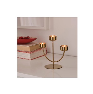 3 Arm Gold Floral <b>Candle</b> Holder with Butterflies Modern Metal <b>Tea</b> Light candelabra Stand for Table Centerpiece Wedding Decor - Product Image 2