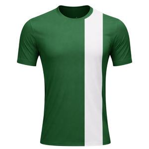 Camiseta de Fútbol Verde y Blanca Vertical, Transpirable, que Absorbe la Humedad, Uniforme Deportivo para Hombre y Mujer - Product Image 2