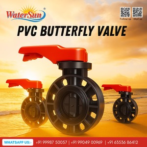 Vanne papillon à joint rigide Watersun de haute qualité en UPVC, type Wafer, DIN/ANSI PN16, manuelle, DN50-DN200, pour le contrôle du débit d'eau, fabriquée en Inde - Product Image 6
