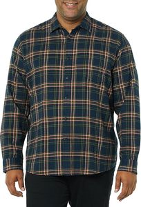 Custom Logo <b>Mens</b> Long Sleeve Solid Color Flannel <b>Shirt</b> Corduroy Inner Collar Trim Heavyweight Cotton Work <b>Shirts</b> for Orange ODM - Product Image 4