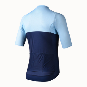 Maillot de cyclisme d'été personnalisé imprimé par transfert thermique, extensible, séchage rapide, fermeture éclair intégrale, manches courtes, Spandex/Polyester, pour équipe - Product Image 2