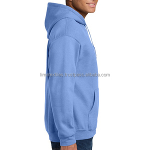 Vente en gros de sweats à capuche épais sans cordon de serrage, personnalisables avec logo imprimé numériquement, en molleton bouclette de polyester, avec poches surdimensionnées - Product Image 3