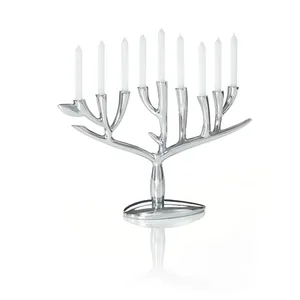 Stainless Steel <b>Tree</b> <b>Branch</b> Candelabra with 9 Candle Holders for Home Decoration - Product Image 1