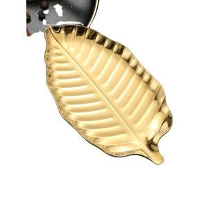 Plateau de service unique en forme de feuille de métal Plateau en métal en aluminium personnalisé Plateau de service de restauration rapide fait à la main pour restaurant - Product Image 1