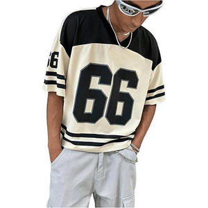 Maillot de football américain personnalisé pour homme, en maille, uniforme d'été, poids lourd, 100 % polyester respirant, options grandes tailles, personnalisable - Product Image 1