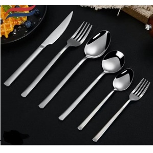 Superior Quality Golden Finishing Flatware Knife Spoon <b>Fork</b> and Spreader Set Kitchenware Catering Use Metal Cutlery - Product Image 6