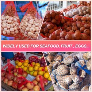 Reusable Mesh Produce Bags <b>Egg</b> Hatching Bags Washable Breathable Fruit Net Stretchable Mesh Netting <b>Storage</b> for Seafood - Product Image 4
