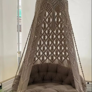 Hanging chair, Macrame swing, hängesessel, Swing chair, Macrame swing chair, hanging chair indoor, chair hanging indoor <b>hammock</b> - Product Image 1