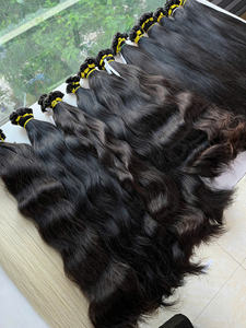 Vietnam Kératine Extension de Cheveux Humains Bruts En Gros Pointe Plate 50cm Ondulé Noir Brun Remy Précollé Briquet Teinture Super Double Dessiné - Product Image 3