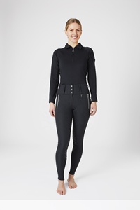 Pantalones de Montar de Cintura Alta en Azul Marino Oscuro, Personalizados, de Alta Calidad, Cómodos, de Mezclilla de Algodón, con Logotipo Personalizado - Product Image 5