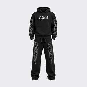Conjuntos de Ropa Deportiva con Capucha para Hombre, Estilo Urbano, Invierno, Tallas Grandes, Transpirables, 100% Algodón, Última Moda - Product Image 3