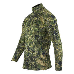 Chemise tactique numérique camouflage pour homme, manches longues, fermeture éclair 1/4, séchage rapide, vêtements de chasse et d'entraînement, t-shirt - Product Image 2