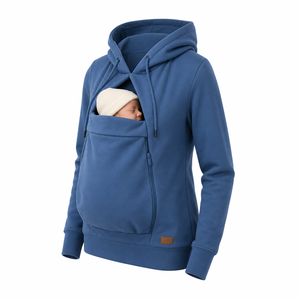 Hoodie personnalisé pour femme, doux, à manches longues, pour l'hiver, avec poche frontale, écologique, en polyester et coton 400-500 GSM - Product Image 1