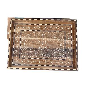 Bandeja de servir con incrustaciones de hueso personalizada para servir frutas, nueva bandeja de MDF, última bandeja de comida para servir comida, el último plato de servir de madera - Product Image 3