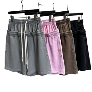 Custom Men Cotton Fleece Sweat Shorts Mid Waist Elastic Casual Gym Shorts Soft Lounge Athletic Pockets Quick Dry Breathable - Product Image 1