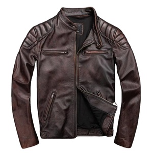 Chaqueta de Motociclista Personalizada de Primera Calidad, Chaqueta Bomber de Invierno para Carreras, Chaqueta Universitaria de Cuero PU Repujado con Cierre para Hombre - Product Image 1