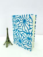 Carnet de notes A5 recouvert de tissu, motif floral imprimé, reliure cousue, carnet de croquis, journal personnalisé pour l'écriture et les voyages