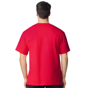 เสื้อยืดผู้ชายไซส์กลาง น้ำหนัก 280 กรัม สีแดงล้วน ผ้าฝ้าย 100% คอกลม แขนสั้น สไตล์ลำลอง ทรงโอเวอร์ไซส์ เป็นมิตรกับสิ่งแวดล้อม - Product Image 3