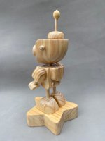 Figurine décorative en bois d'animal style Art déco, accent décoratif pour bureau/table/étagère, décoration intérieure