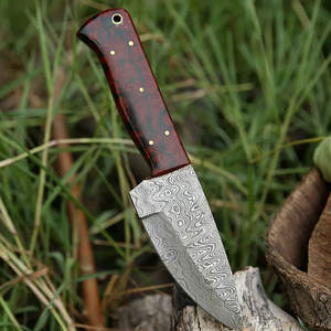 Cuchillo de Caza de Acero de Damasco Hecho a Mano de Primera Calidad con Empuñadura Natural para Campismo, Bushcraft y Actividades de Supervivencia - Product Image 4