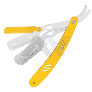 Rasoir droit classique léger en acier inoxydable pour hommes, rasoir de barbier à verrouillage pivotant avec lames à bord simple, professionnel - Product Image 4