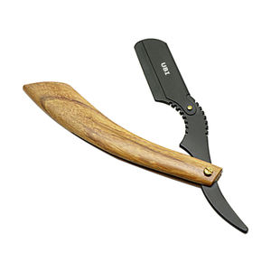 Lames de rasoir à bord simple UBI Ultimate, interchangeables, en acier à haute teneur en carbone, manche en bois, lame de rasoir non jetable - Product Image 4