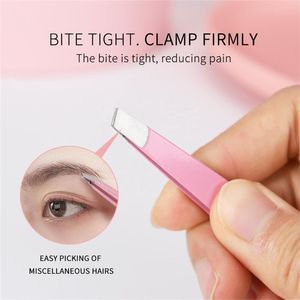 Juego de 2 Pinzas para Cejas de Color Rosa Personalizadas con Bolsa de Polietileno - Product Image 3