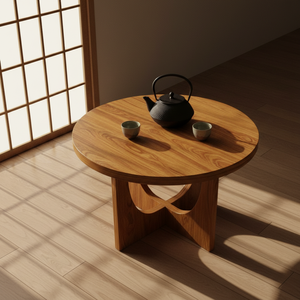 Modern Vietnam <b>Round</b> Durable RUBBER WOOD MDF VENEER <b>OAK</b> KD Coffee <b>Table</b> Living Room Furniture Decorative Design 1 Year Warranty - Product Image 3