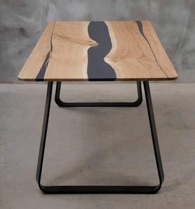 New Arrival <b>Epoxy</b> Resin Dessert Wood Dining <b>Table</b> Midcentury Modern Wood Resin Dining <b>Table</b> Rectangle Handmade Home Furniture - Product Image 4