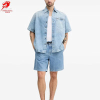 Ensemble de shorts en jean classiques pour hommes, matière douce, finition durable, style décontracté, pour les vacances, les voyages et les vêtements de tous les jours