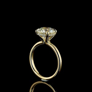 Bague de fiançailles en diamant de laboratoire rond brillant de 3 carats certifié IGI, or 14 carats, solitaire, vente en gros - Product Image 2
