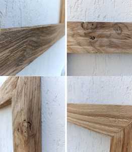 Rustic <b>Square</b> Solid Wood Wall <b>Mirror</b> Farmhouse Mitered Corner Timber Framing Bathroom Vanity <b>Mirror</b> Aged Wooden Accent Glass Art - Product Image 5