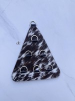 Op maat gemaakte handgemaakte messing echt rundleer luxe sjaal- en doekhouder wandhaak keukenhanddoekorganizer hangend