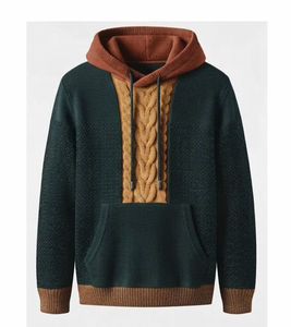 Sudadera con Capucha de Punto Premium, Personalizable con Logotipo 3D, Corte Regular, Hombros Caídos, Felpa Gruesa, Estilo Urbano, para Hombre, 100% - Product Image 5