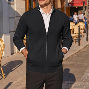 Pull cardigan à manches longues pour homme, pull en tricot, pull zippé pour homme, vêtements d'hiver - Product Image 5