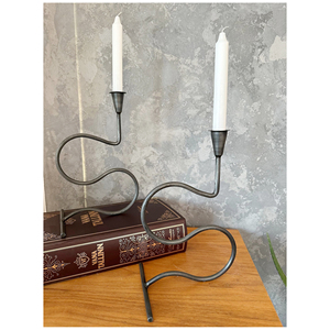 Iron Wrought Candle Holder for Home Decoration Modern Galvanized Iron Handmade Candle Holder for Living Room - Product Image 1