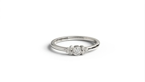 Bezel <b>Set</b> Round Engagement <b>Ring</b> Diamond Promise <b>Ring</b> for Women Delicate Bridal Jewelry <b>Ring</b> Lab Grown Diamonds - Product Image 3